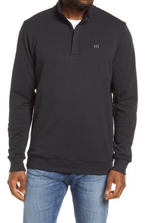Travis Mathew Cloud 2.0 Quarter Zip Pullover in Black at Nordstrom, Size Xx-Large