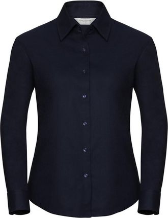 Russell Athletic Russell Collectie Dames/Dames Lange Mouw Easy Care Oxford Shirt (Heldere marine)