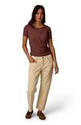 Carve Designs Austin Crop Jean in Ecru at Nordstrom, Size 12