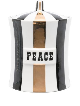 Jonathan Adler Peace striped canister - White