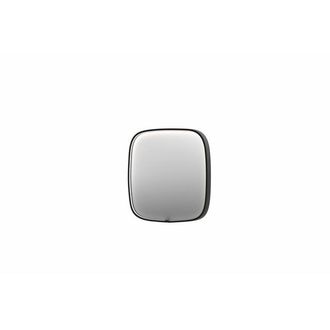 Bernacchini SP31 spiegel - 80x4x80cm contour in stalen kader incl dir LED - verwarming - color changing - dimbaar en schakelaar - geborsteld metal black