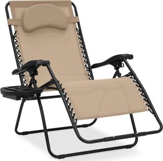 Best Choice Products Oversized Zero Gravity Chair, Folding Outdoor Patio Lounge Recliner w/ Cup Holder