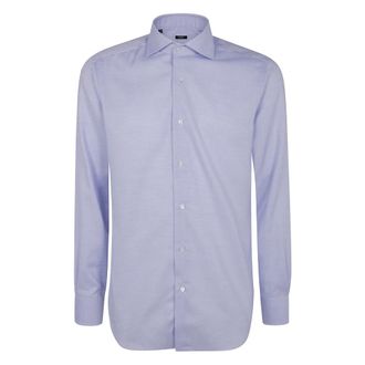 Barba Classic Operatino Shirt - Heren - Zakelijke Overhemden - Blauw - L - Overhemden