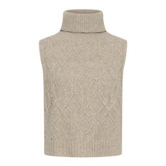 Cream Gebreide kleding - Dames - Truien - Beige - Maat: Xs/S