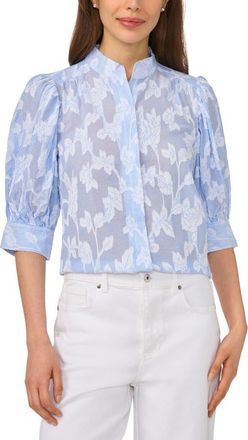 CeCe by Cynthia Steffe The Pearce Puff Shoulder Top in Ultra White at Nordstrom, Size Large