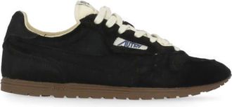 Autry Sneakers, female, Black, 4 UK, Black Leather Trainers with Logo Details