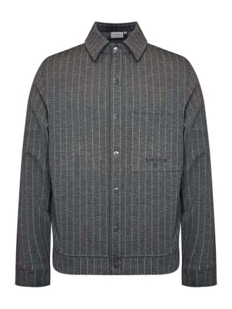 Siksilk Hemdjacke SIKSILK Siksilk Hemdjacke Pinstripe Jacket, Herren, Gr. XL, grau, Obermaterial: 53% Polyester PES. 47% Viskose CV., Jacken Hemdjacke