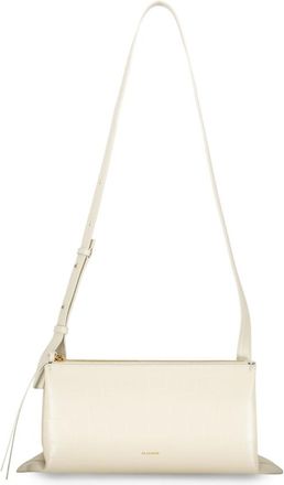 Jil Sander Ivory Leather Small Empire Shoulder Bag