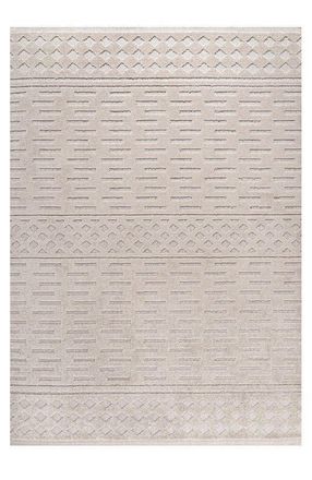 Jonathan Y Designs Xlendi High-Low Pile Moroccan Geometric Indoor/Outdoor Area Rug in Beige at Nordstrom, Size 2Ft 0In X 8Ft 0In