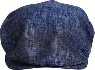 Dolce & Gabbana Blauwe Katoenen Newsboy Pet - Heren - Petten - Blauw - ONE Size - Katoen - Accessoires