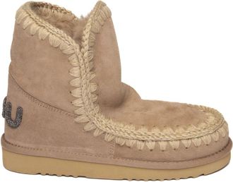 Mou Eskimo 18 Glitter Logo - Dames - Winterlaarzen - Bruin - 36 EU - Wol - Schoenen