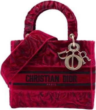 Dior Pre-owned Lady D-Lite - Dames - Vintage Handtas - Rood - ONE Size - Vintage