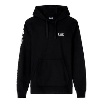 Emporio Armani Hoodies, male, Black, Size: XL Train Logo Series Hoodie