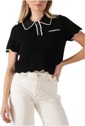 Suncoo Tops, Dames, Zwart, L, Linnen, Veelzijdige Pikil Top voor Zonnige Dagen