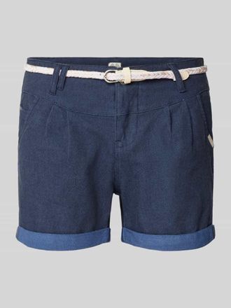 Ragwear Regular Fit Jeansshorts mit G&uuml;rtel Modell Heeven in Marine, Gr&ouml;&szlig;e 25