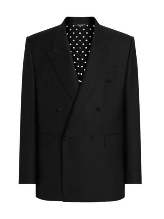 Dolce & Gabbana Black Peaked Lapel Blazer