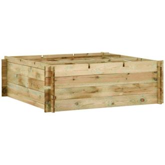 vidaXL Vidaxl - Fioriera Giardino Letto Vegetale in Legno di Pino 120x120x40cm