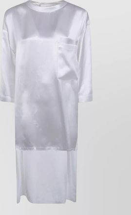 Darkpark tara satin asymmetric knee length dress