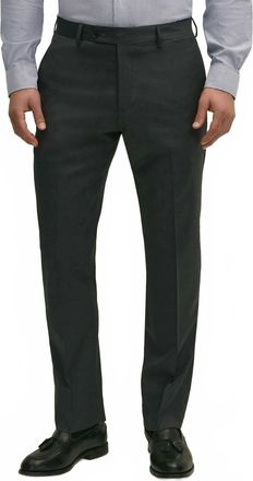 Brooks Brothers Classic Fit Wool Dress Pants In Grey