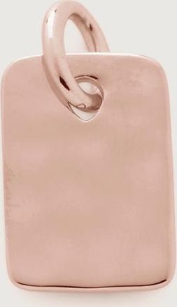 Monica Vinader Rose Gold Havana Mini ID Pendant Charm