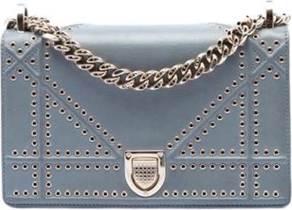 Dior Pre-owned Diorama Crossbody Bag - Dames - Vintage Handtas - Blauw - ONE Size - Leer - Vintage