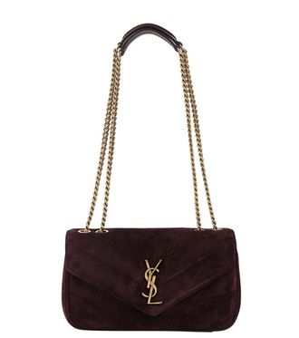 Saint Laurent Maroon Loulou Small Shoulder Bag