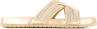 Andrea Womens Ultra Comfort Slides In Gold