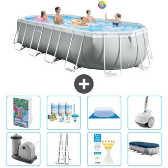 Intex Piscina Prism Frame Oval - 610x305x122 Cm - 9-piezas S658