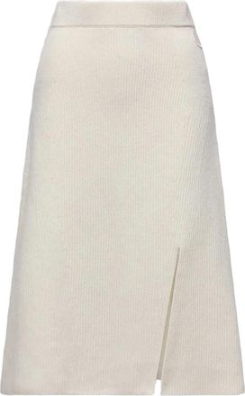 Moncler Ribbed Midi Skirt - White