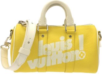 Louis Vuitton Jaune Leather Boston Bag (Pre-Owned)