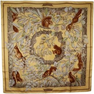 Herm&egrave;s Pre-owned Scarves, female, Multicolor, Size: ONE SIZE Pre-owned Casse Noisette Scarf
