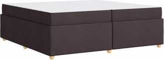 vidaXL Vidaxl - Estructura De Cama Con Colch&oacute;n Marr&oacute;n Oscuro 200 X 200 Cm Tela