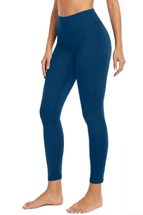 Holipick Swim Pants for Women High Waisted Swimming Leggings UPF 50+, Peacock Blue, Large