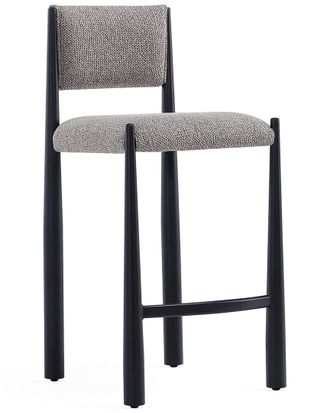 Manhattan Comfort Lennor Metal Boucle Counter Stool