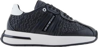 Emporio Armani Heren, Schoenen, Zwart, Maat: 41 EU Leer