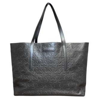Jimmy Choo London Black Leather Tote Bag (Pre-Owned)