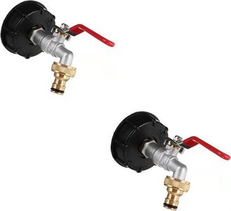 OEM Grifo Para Dep&oacute;sito - Acero Inoxidable - Rosca 1/2 Pulgada - Estanqueidad &Oacute;ptima - Para Barriles Ibc Y Dep&oacute;sitos De Lluvia - 2 Unidades