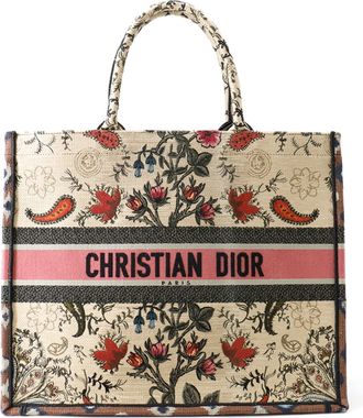 Dior Beige Multi-Color Canvas Tote Bag (Pre-Owned)