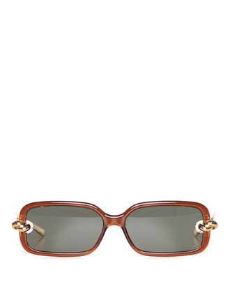 Bottega Veneta Knot Rectangular Sunglasses
