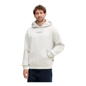 Alpha Industries Studio Edition Back Print Hoodie - Heren - Hoodies - Grijs - S - Katoen - Hoodies & sweatvesten