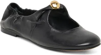 Dolce Vita Cornel Mary Jane Flat in Black Leather at Nordstrom, Size 8.5
