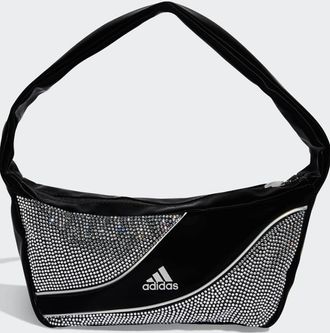 adidas Originals Borsa da spalla piccola nera con strass-Nero