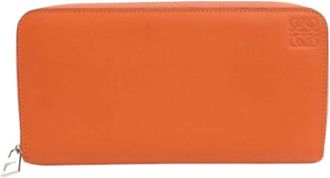 Loewe Pre-owned Long wallet (bi-fold) - Dames - Vintage Accessoires - Oranje - ONE Size - Leer - Vintage