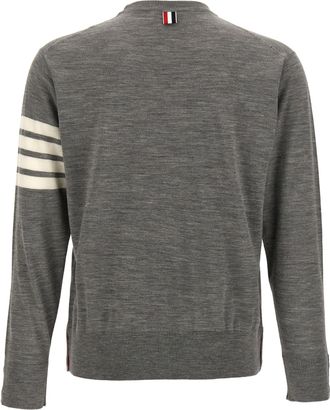 Thom Browne Mens Gray Virgin Wool Cardigan Clothing