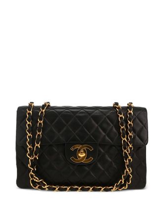 Chanel Borsa a spalla Timeless Maxi Jumbo matelass&eacute; 1996 - Nero