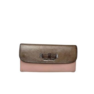Miu Miu Pre-owned Vintage Portemonnee - Dames - Vintage Accessoires - Roze - ONE Size - Leer - Vintage