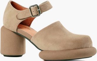 All Black Womens Mod Jane Shoes In Taupe