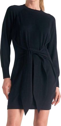 Elan Longsleeve Midi Dress In Black