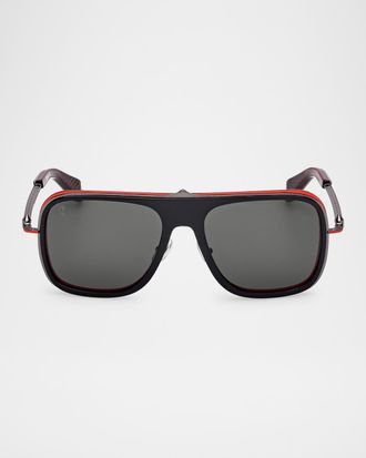 Christian Louboutin Men & apos;s LB0013M Metal Aviator Sunglasses