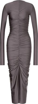 Philosophy di Lorenzo Serafini Gedrapeerde Longuette Jurk - Dames - Casual kleedjes - Grijs - L - Kleedjes